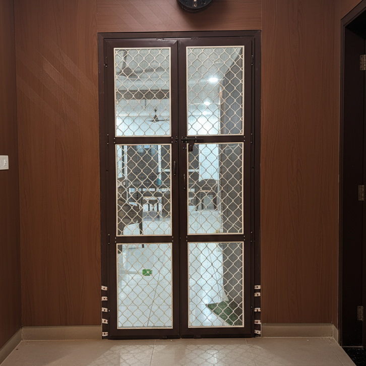 Mosquito mesh door for home safety